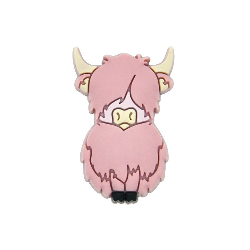 Wholesale 200PCS Baby Molar Cow Shaped Silicone Beads